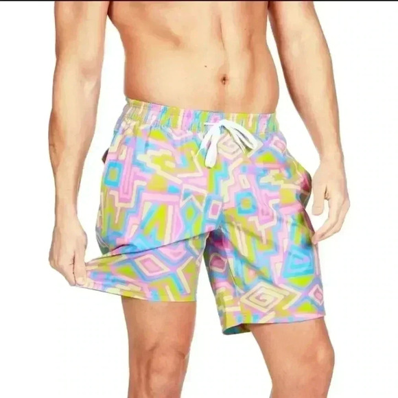 RETRO RIDE STRETCH SWIM TRUNKS - Picture 1 of 5